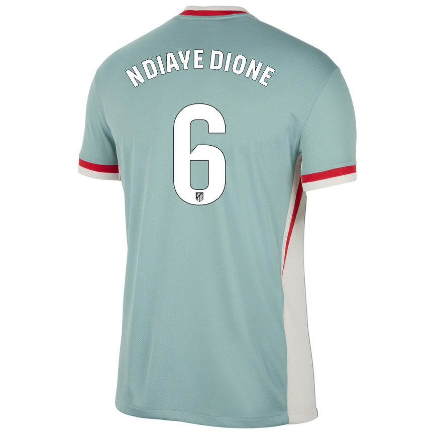 Niño Fútbol Camiseta Assane Ndiaye Dione #6 Beige Claro Azul 2ª Equipación 2024/25 Argentina