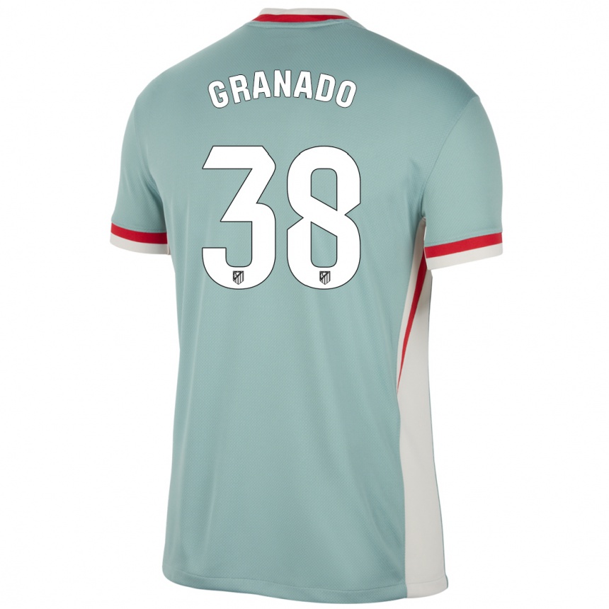 Niño Fútbol Camiseta Adrian Granado #38 Beige Claro Azul 2ª Equipación 2024/25 Argentina