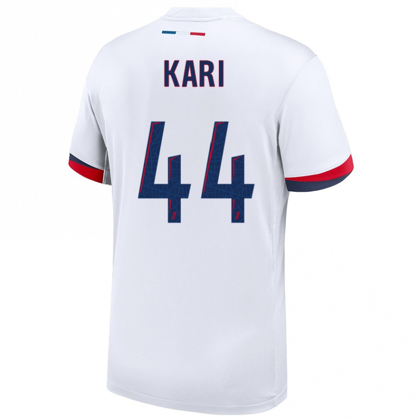 Niño Fútbol Camiseta Ayman Kari #44 Blanco Azul Rojo 2ª Equipación 2024/25 Argentina