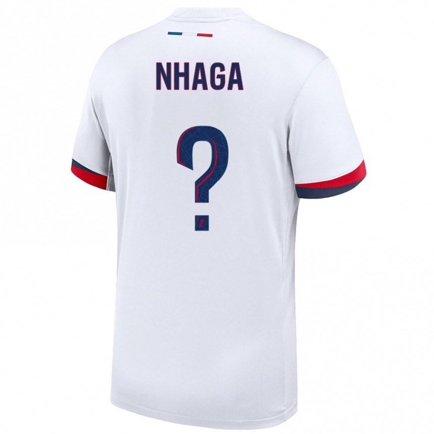 Niño Fútbol Camiseta Serif Nhaga #0 Blanco Azul Rojo 2ª Equipación 2024/25 Argentina