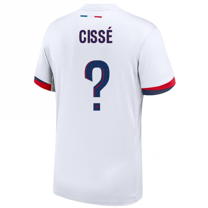 Niño Fútbol Camiseta Mory Cissé #0 Blanco Azul Rojo 2ª Equipación 2024/25 Argentina