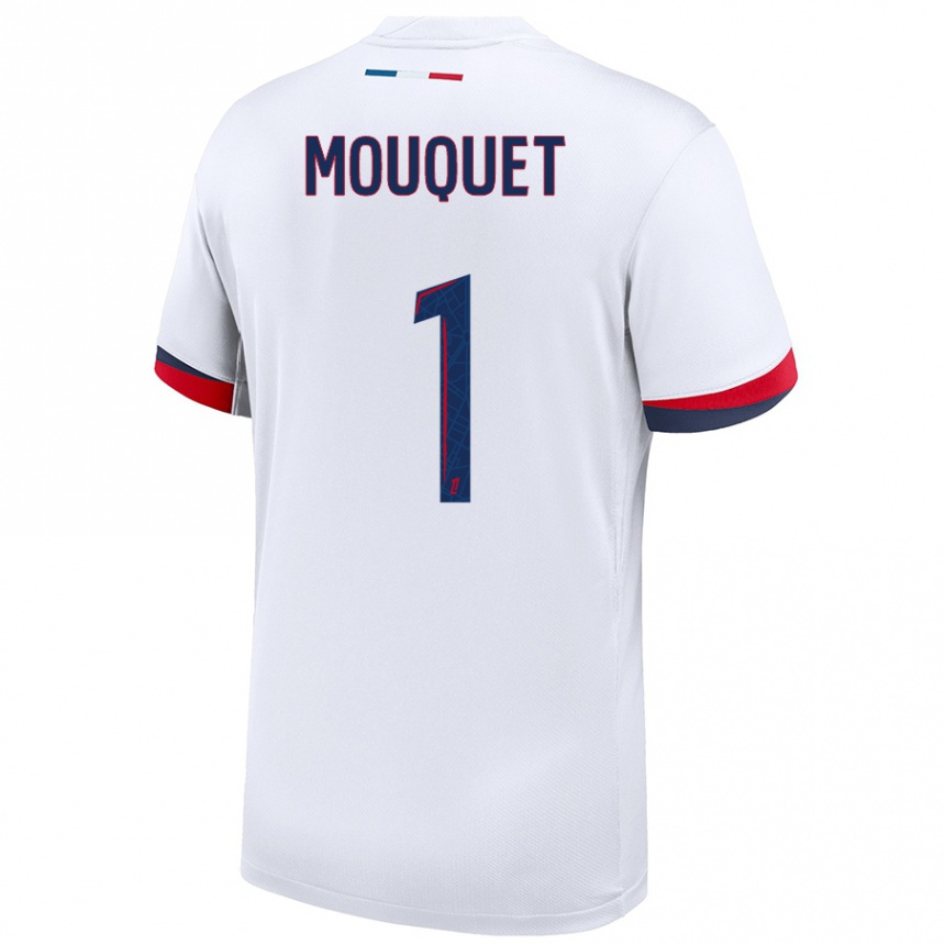 Niño Fútbol Camiseta Louis Mouquet #1 Blanco Azul Rojo 2ª Equipación 2024/25 Argentina