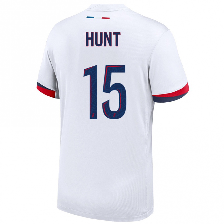 Niño Fútbol Camiseta Clare Hunt #15 Blanco Azul Rojo 2ª Equipación 2024/25 Argentina