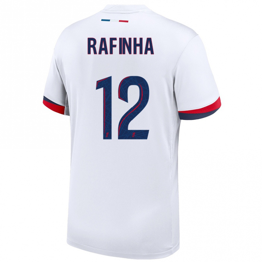 Niño Fútbol Camiseta Rafinha #12 Blanco Azul Rojo 2ª Equipación 2024/25 Argentina