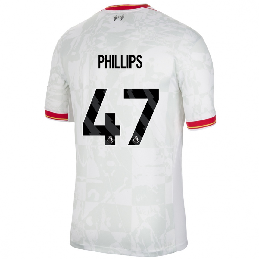 Niño Fútbol Camiseta Nathaniel Phillips #47 Blanco Rojo Negro Equipación Tercera 2024/25 Argentina