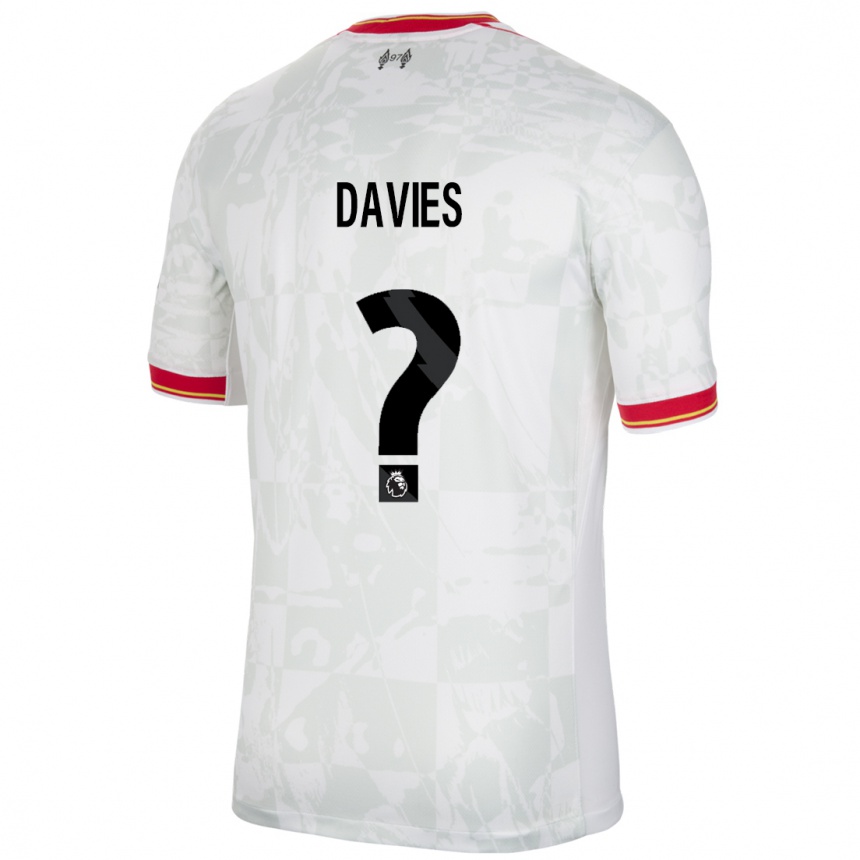 Niño Fútbol Camiseta Harvey Davies #0 Blanco Rojo Negro Equipación Tercera 2024/25 Argentina