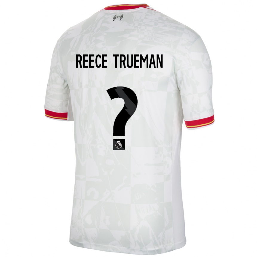 Niño Fútbol Camiseta Reece Trueman #0 Blanco Rojo Negro Equipación Tercera 2024/25 Argentina