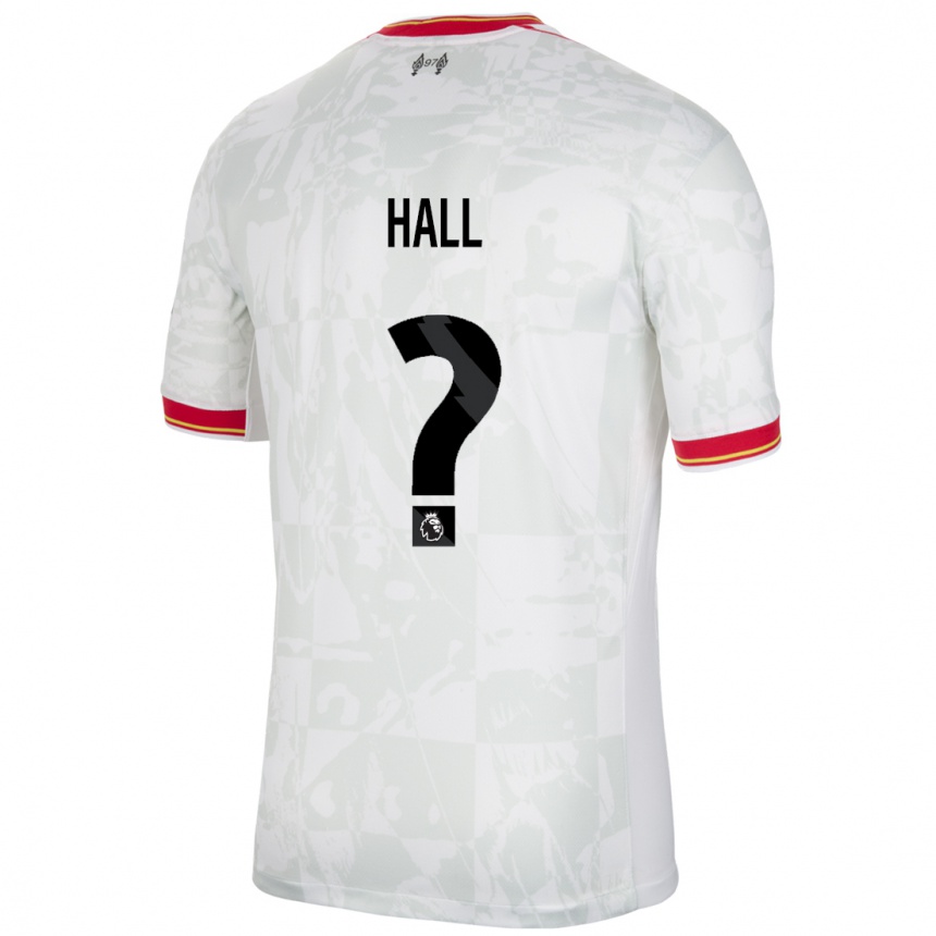 Niño Fútbol Camiseta Bailey Hall #0 Blanco Rojo Negro Equipación Tercera 2024/25 Argentina