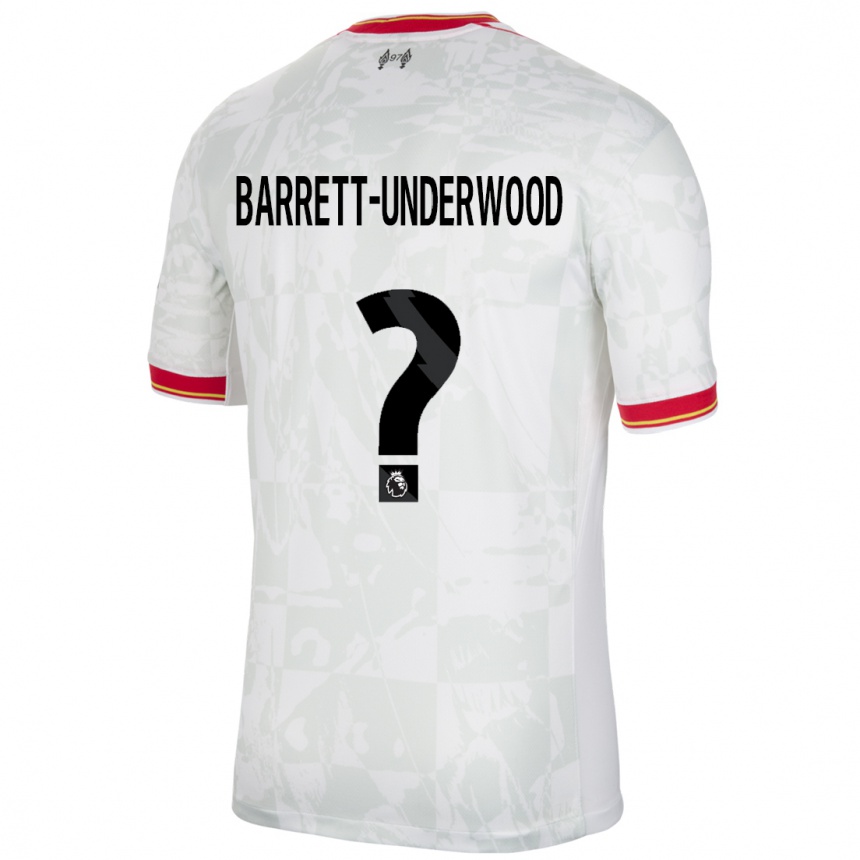 Niño Fútbol Camiseta Keehan Barrett-Underwood #0 Blanco Rojo Negro Equipación Tercera 2024/25 Argentina