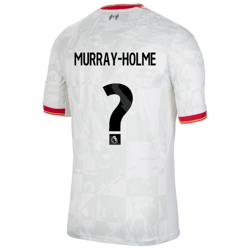 Niño Fútbol Camiseta Hadyn Murray-Holme #0 Blanco Rojo Negro Equipación Tercera 2024/25 Argentina