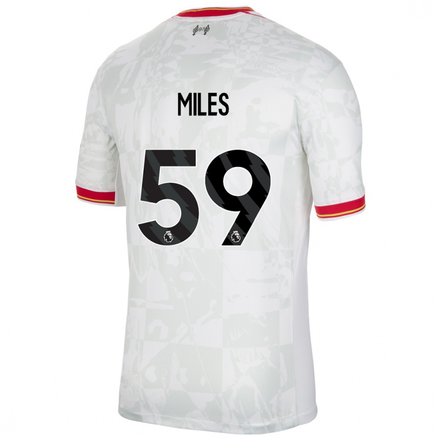 Niño Fútbol Camiseta Terence Miles #59 Blanco Rojo Negro Equipación Tercera 2024/25 Argentina