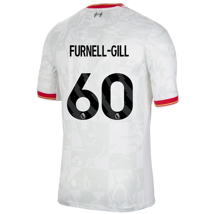 Niño Fútbol Camiseta Luca Furnell-Gill #60 Blanco Rojo Negro Equipación Tercera 2024/25 Argentina