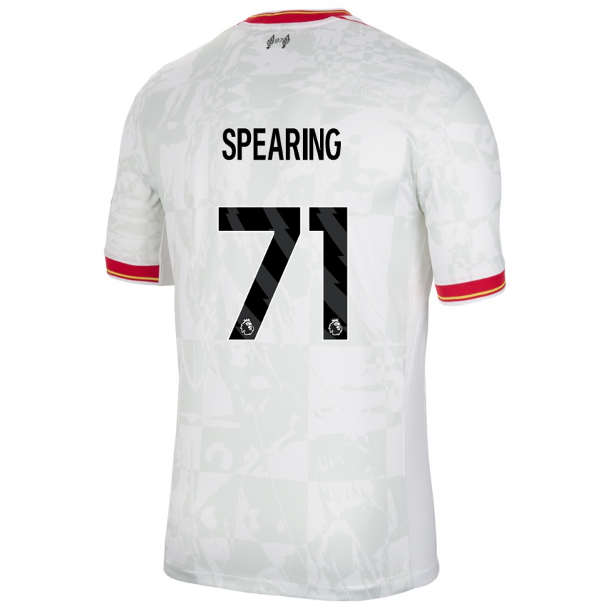 Niño Fútbol Camiseta Jay Spearing #71 Blanco Rojo Negro Equipación Tercera 2024/25 Argentina