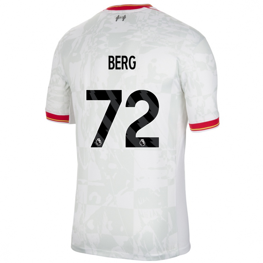 Niño Fútbol Camiseta Sepp Van Den Berg #72 Blanco Rojo Negro Equipación Tercera 2024/25 Argentina