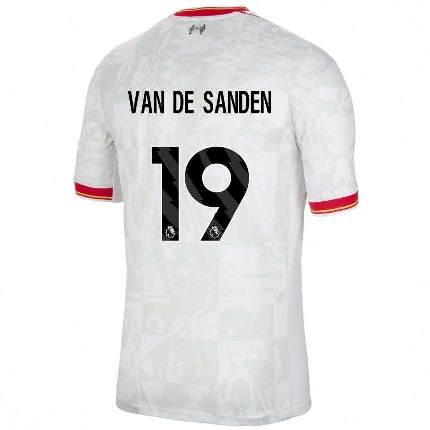 Niño Fútbol Camiseta Shanice Van De Sanden #19 Blanco Rojo Negro Equipación Tercera 2024/25 Argentina