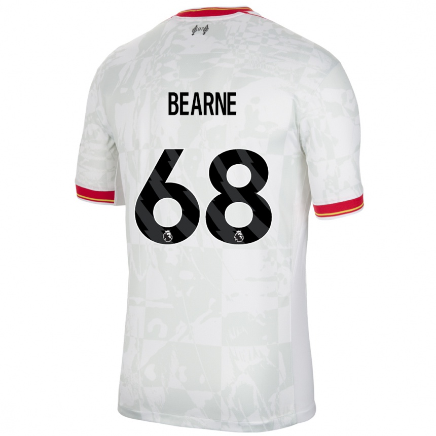 Niño Fútbol Camiseta Jack Bearne #68 Blanco Rojo Negro Equipación Tercera 2024/25 Argentina