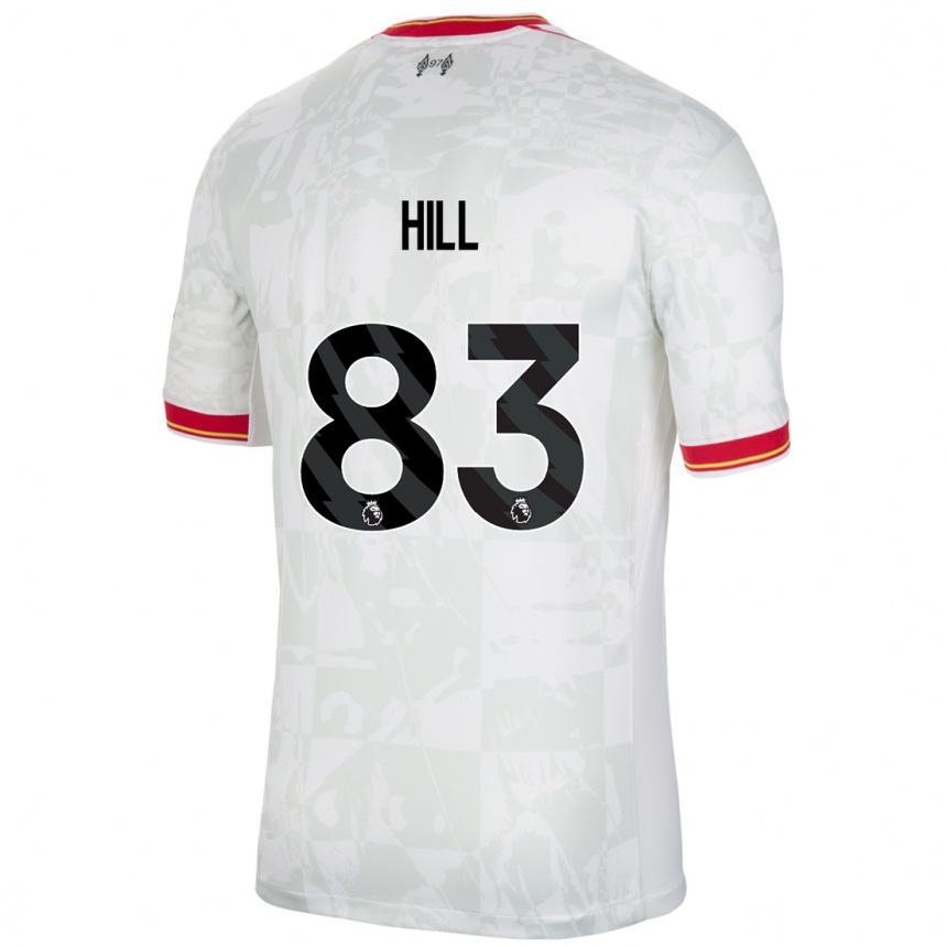 Niño Fútbol Camiseta Thomas Hill #83 Blanco Rojo Negro Equipación Tercera 2024/25 Argentina