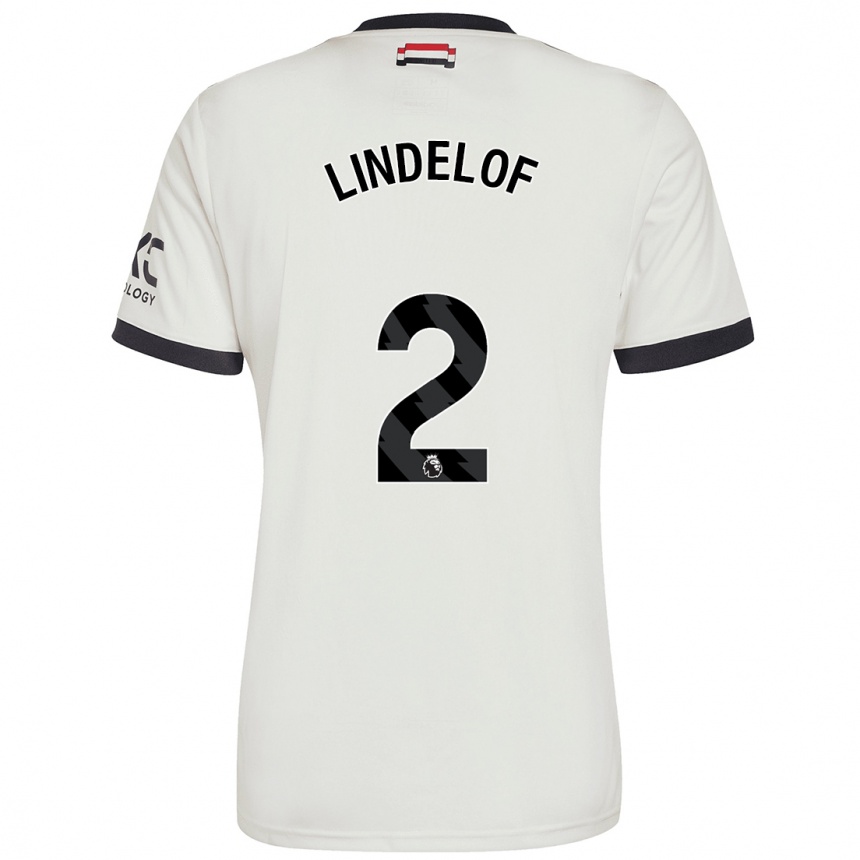 Niño Fútbol Camiseta Victor Lindelof #2 Blanquecino Equipación Tercera 2024/25 Argentina