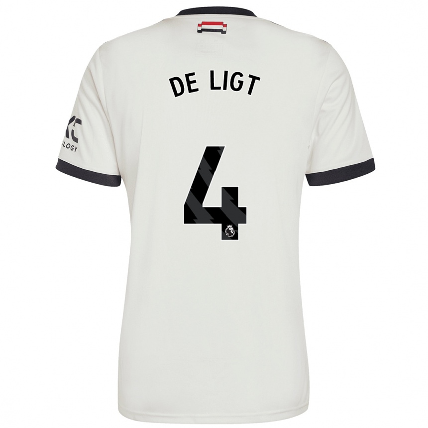 Niño Fútbol Camiseta Matthijs De Ligt #4 Blanquecino Equipación Tercera 2024/25 Argentina