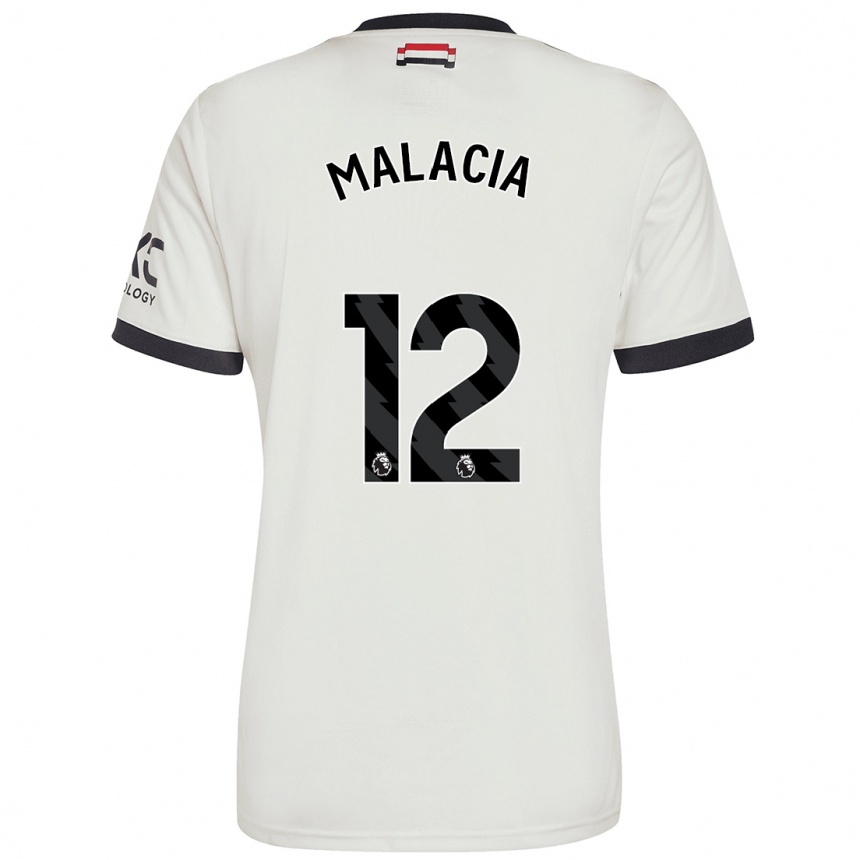 Niño Fútbol Camiseta Tyrell Malacia #12 Blanquecino Equipación Tercera 2024/25 Argentina