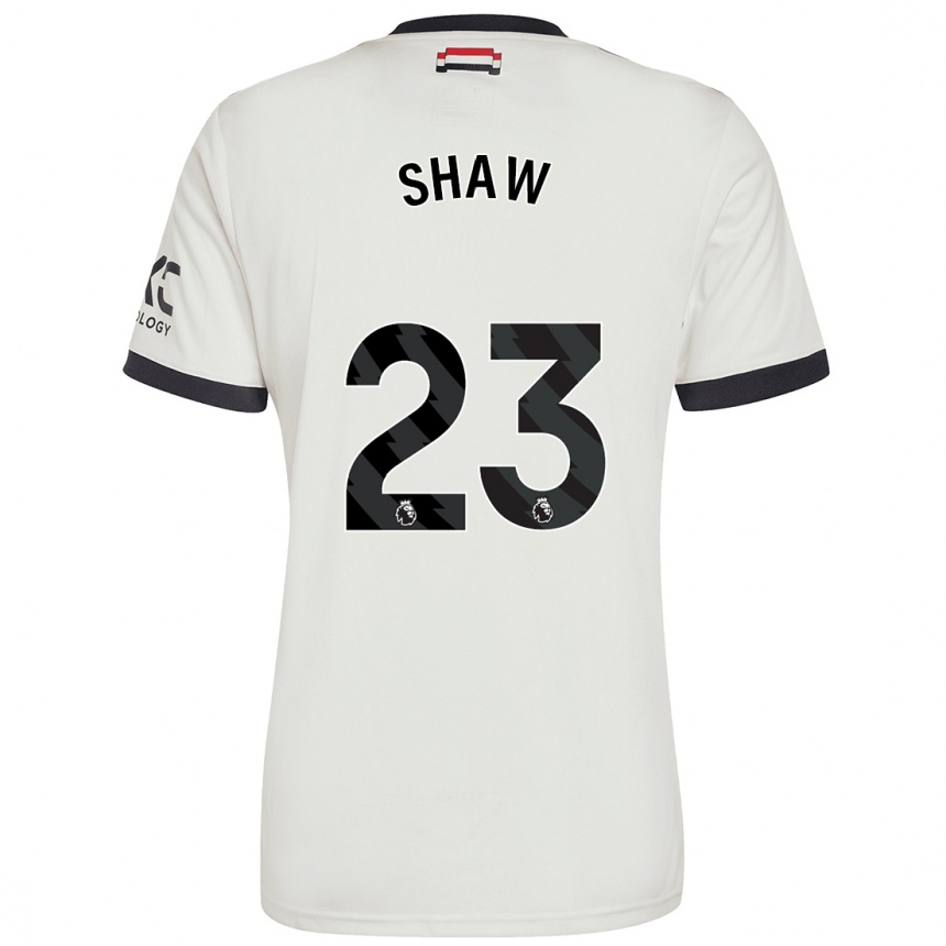 Niño Fútbol Camiseta Luke Shaw #23 Blanquecino Equipación Tercera 2024/25 Argentina