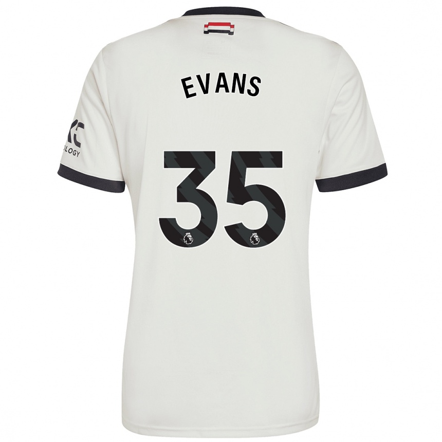 Niño Fútbol Camiseta Jonny Evans #35 Blanquecino Equipación Tercera 2024/25 Argentina