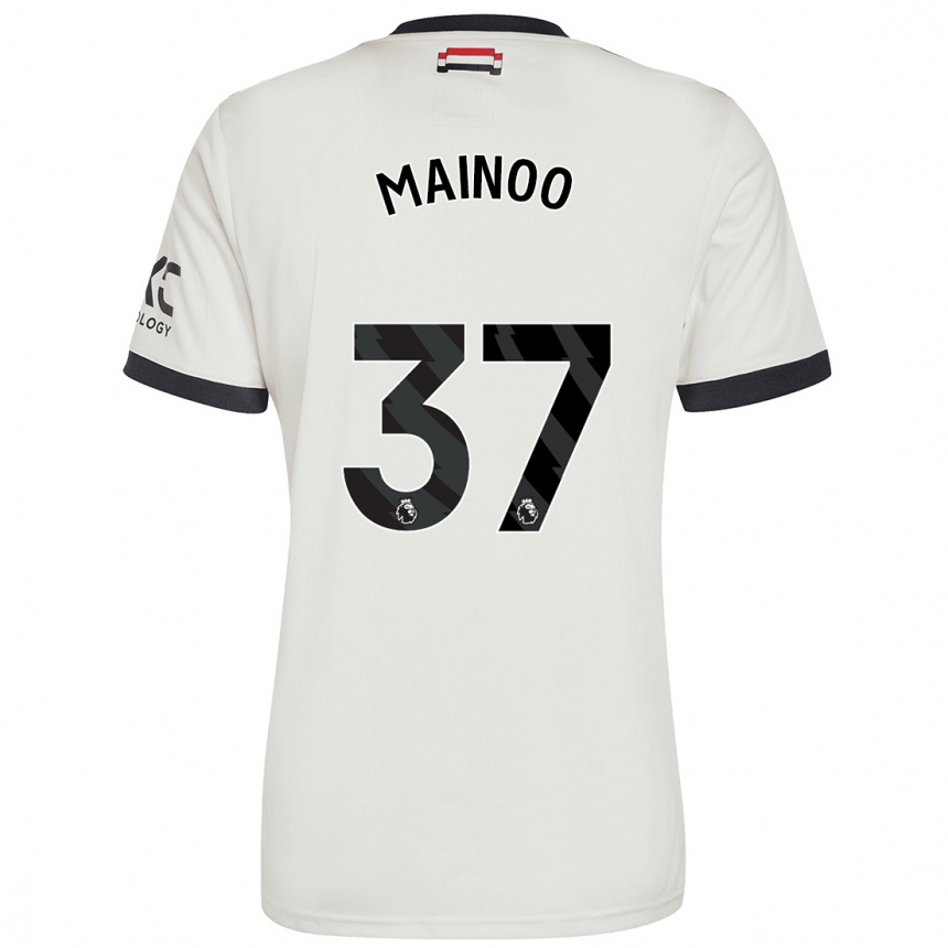 Niño Fútbol Camiseta Kobbie Mainoo #37 Blanquecino Equipación Tercera 2024/25 Argentina