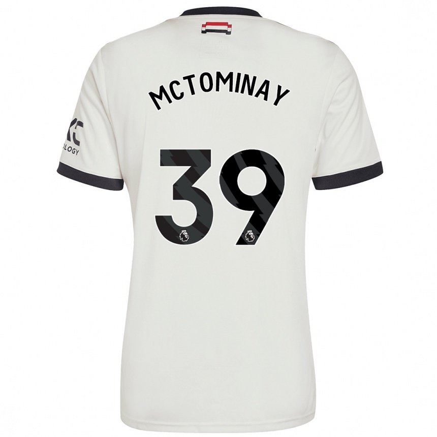 Niño Fútbol Camiseta Scott Mctominay #39 Blanquecino Equipación Tercera 2024/25 Argentina