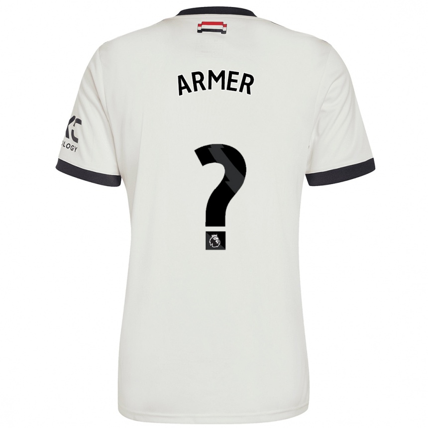 Niño Fútbol Camiseta Daniel Armer #0 Blanquecino Equipación Tercera 2024/25 Argentina