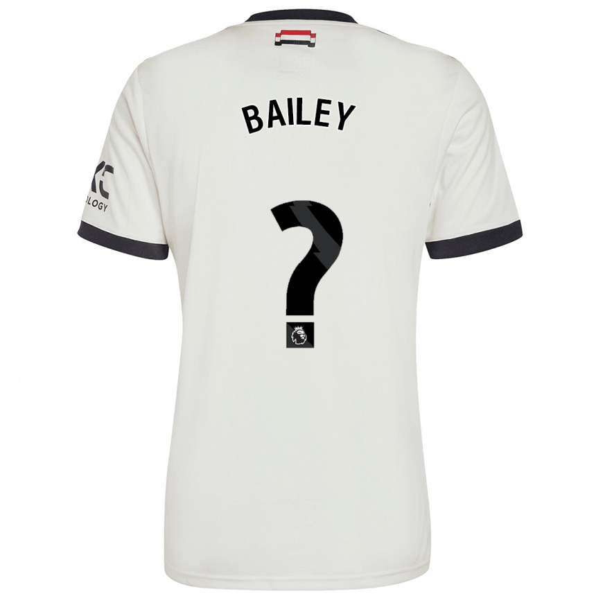 Niño Fútbol Camiseta James Bailey #0 Blanquecino Equipación Tercera 2024/25 Argentina