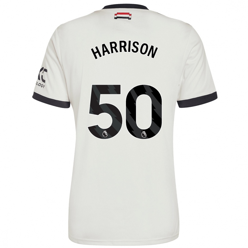 Niño Fútbol Camiseta Elyh Harrison #50 Blanquecino Equipación Tercera 2024/25 Argentina