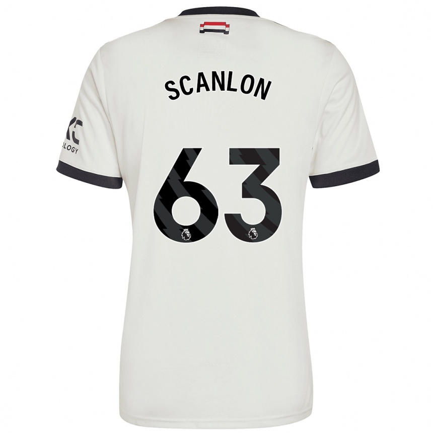 Niño Fútbol Camiseta James Scanlon #63 Blanquecino Equipación Tercera 2024/25 Argentina