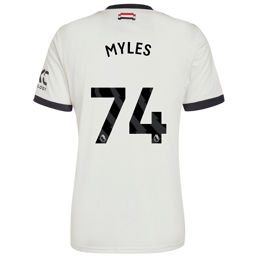 Niño Fútbol Camiseta Tom Myles #74 Blanquecino Equipación Tercera 2024/25 Argentina