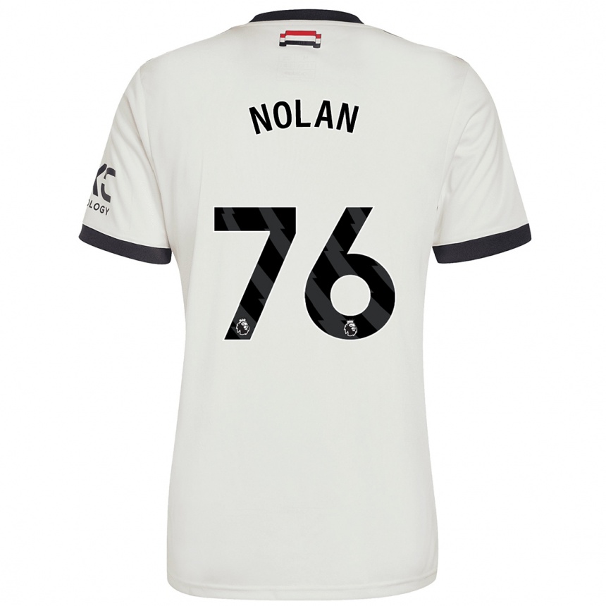 Niño Fútbol Camiseta James Nolan #76 Blanquecino Equipación Tercera 2024/25 Argentina