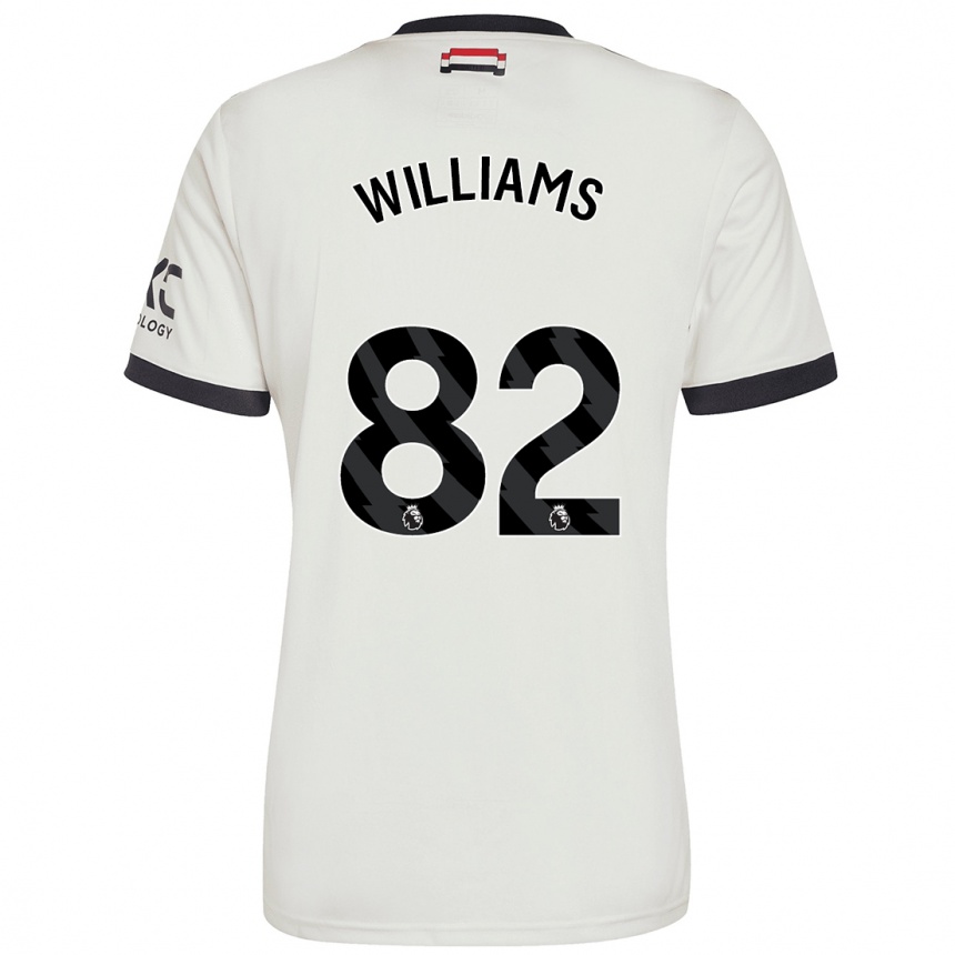 Niño Fútbol Camiseta Ethan Williams #82 Blanquecino Equipación Tercera 2024/25 Argentina