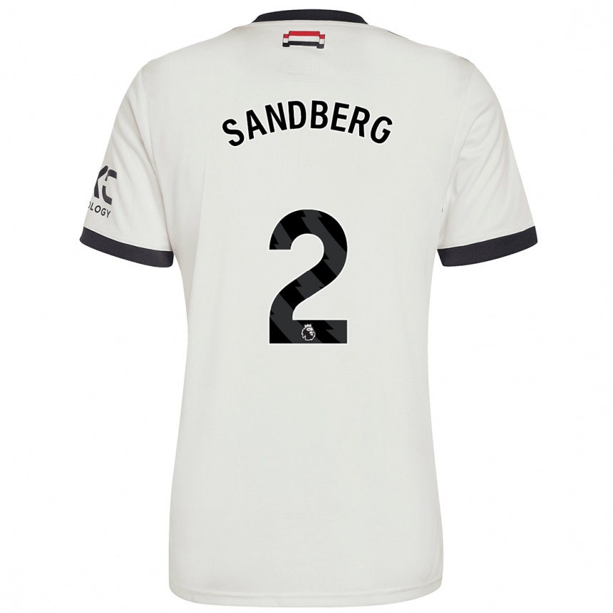 Niño Fútbol Camiseta Anna Sandberg #2 Blanquecino Equipación Tercera 2024/25 Argentina