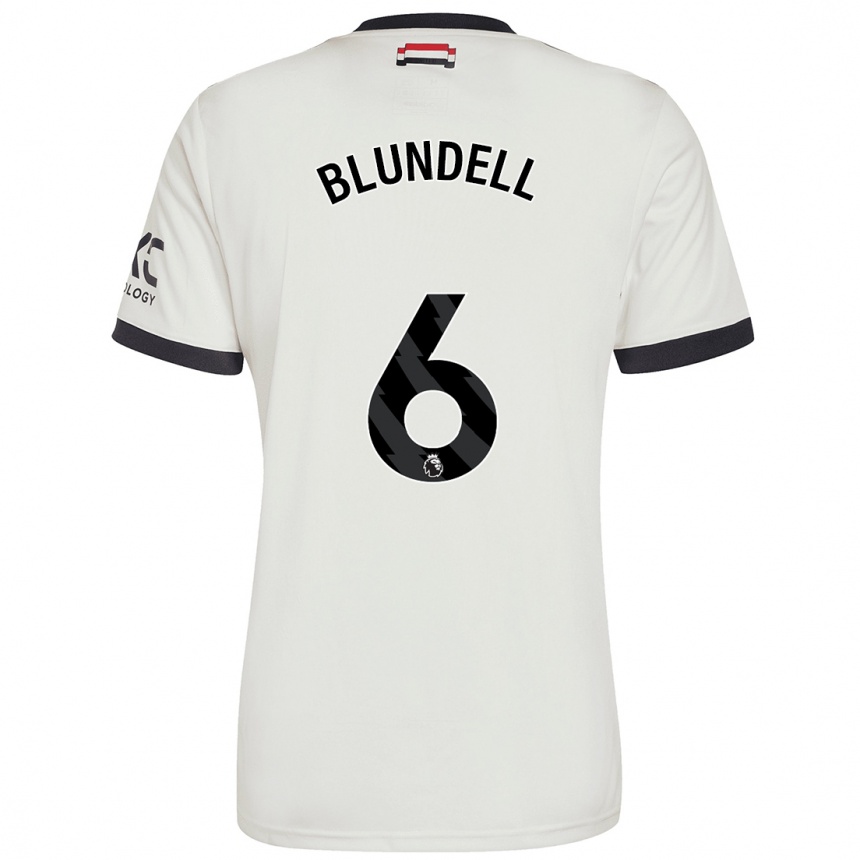 Niño Fútbol Camiseta Hannah Blundell #6 Blanquecino Equipación Tercera 2024/25 Argentina