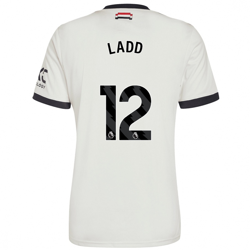 Niño Fútbol Camiseta Hayley Ladd #12 Blanquecino Equipación Tercera 2024/25 Argentina