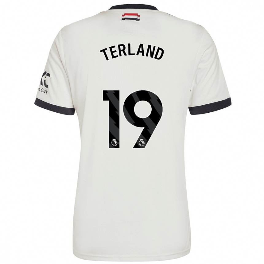 Niño Fútbol Camiseta Elisabeth Terland #19 Blanquecino Equipación Tercera 2024/25 Argentina