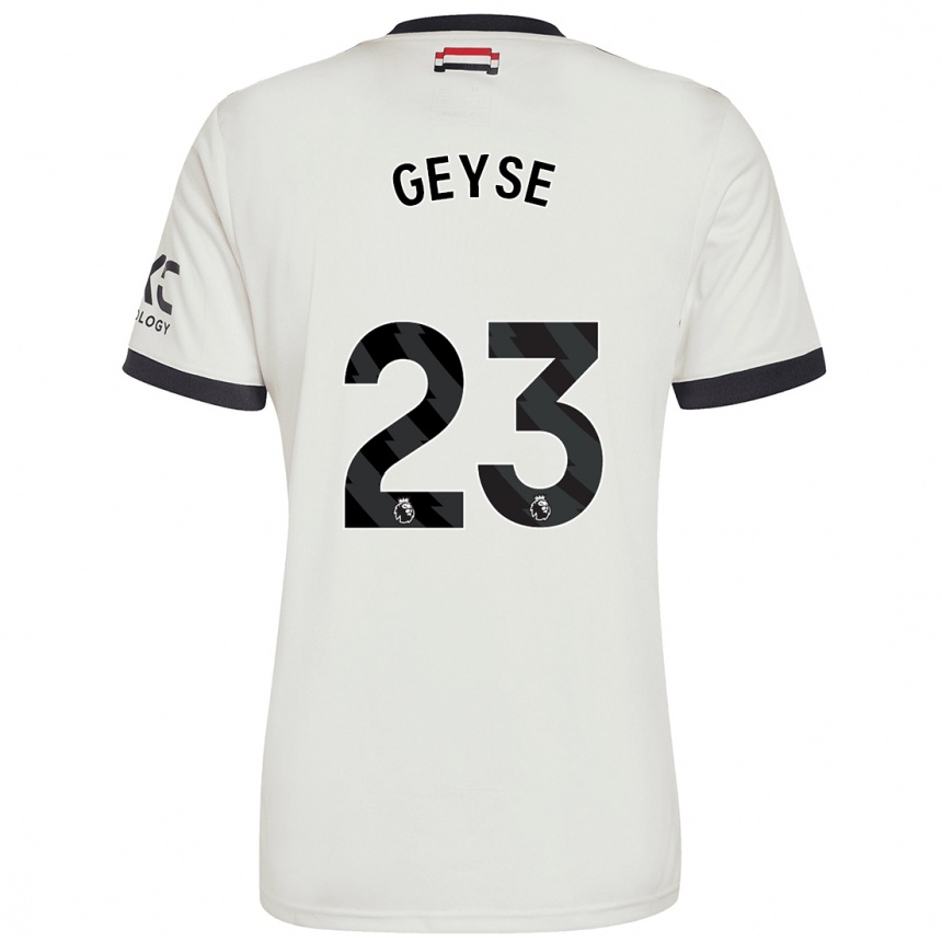 Niño Fútbol Camiseta Geyse #23 Blanquecino Equipación Tercera 2024/25 Argentina