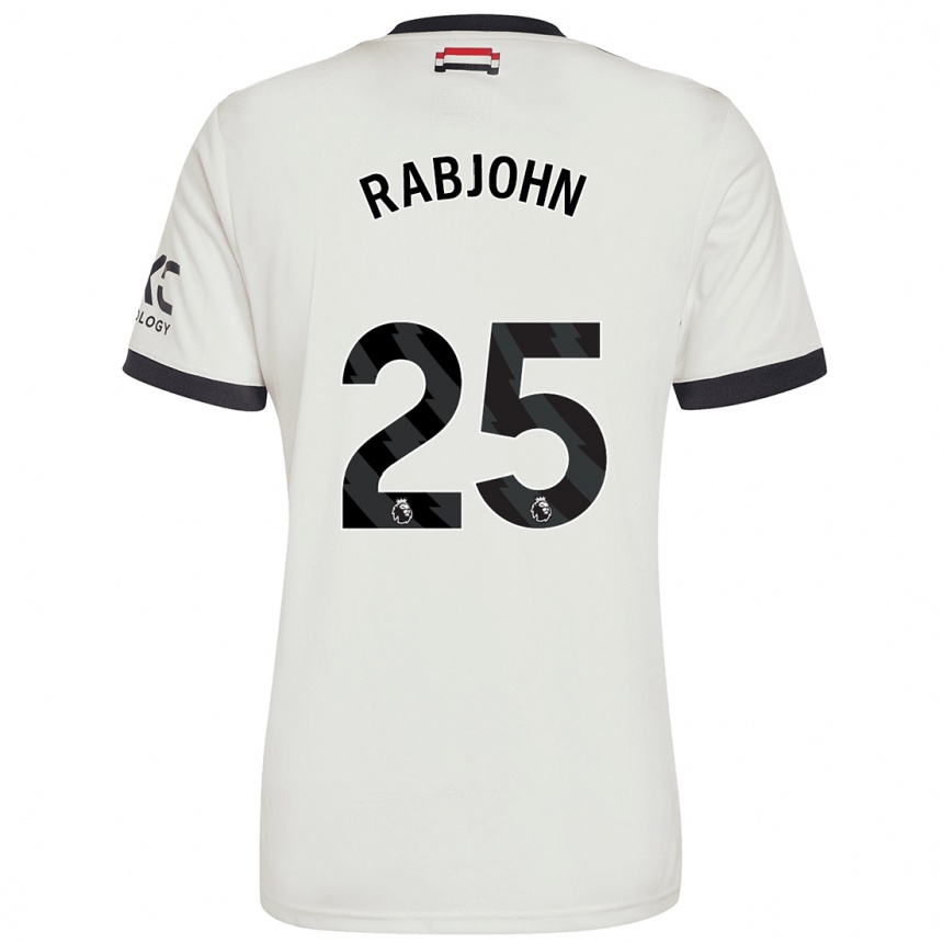 Niño Fútbol Camiseta Evie Rabjohn #25 Blanquecino Equipación Tercera 2024/25 Argentina