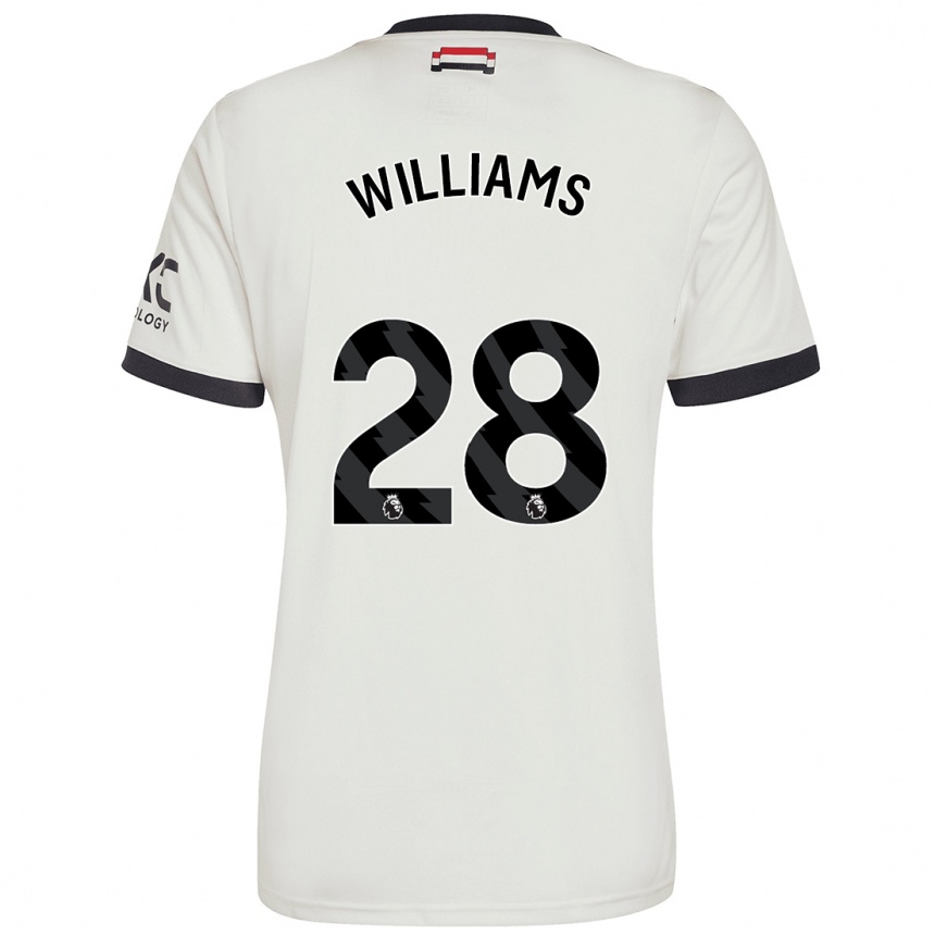 Niño Fútbol Camiseta Rachel Williams #28 Blanquecino Equipación Tercera 2024/25 Argentina