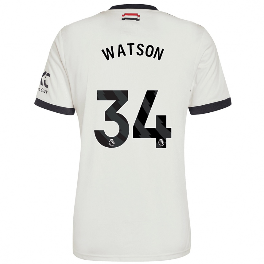 Niño Fútbol Camiseta Emma Watson #34 Blanquecino Equipación Tercera 2024/25 Argentina