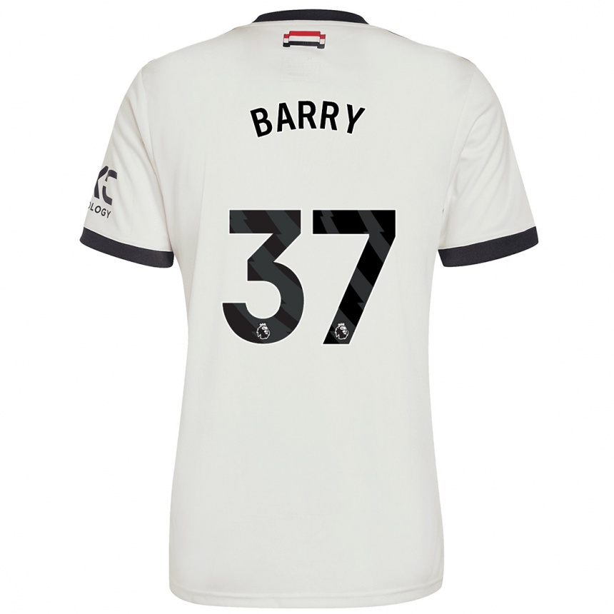 Niño Fútbol Camiseta Keira Barry #37 Blanquecino Equipación Tercera 2024/25 Argentina