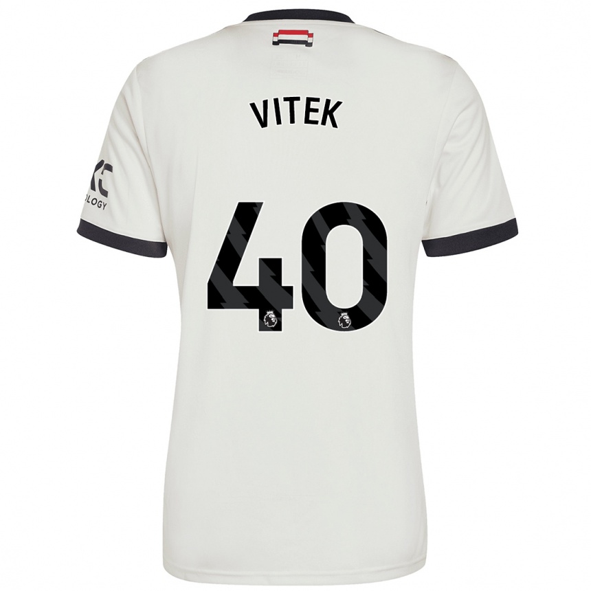 Niño Fútbol Camiseta Radek Vitek #40 Blanquecino Equipación Tercera 2024/25 Argentina