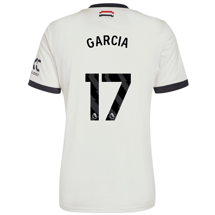 Niño Fútbol Camiseta Lucia Garcia #17 Blanquecino Equipación Tercera 2024/25 Argentina