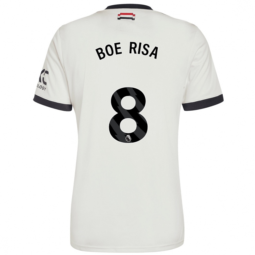 Niño Fútbol Camiseta Vilde Boe Risa #8 Blanquecino Equipación Tercera 2024/25 Argentina