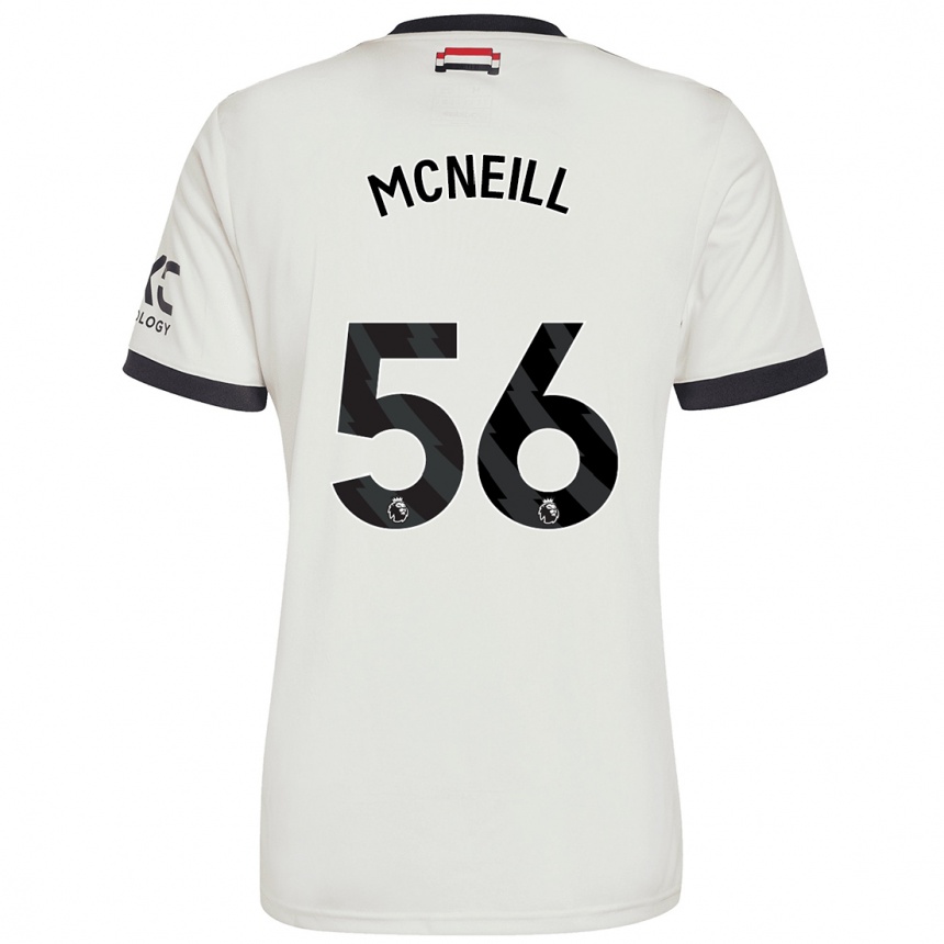 Niño Fútbol Camiseta Charlie Mcneill #56 Blanquecino Equipación Tercera 2024/25 Argentina