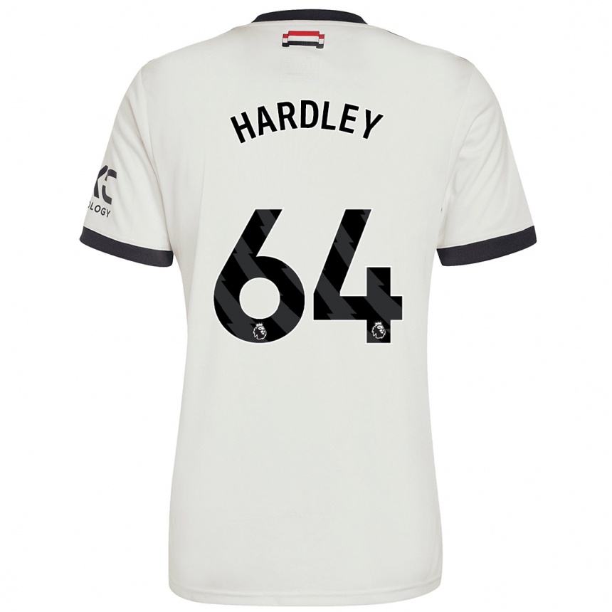 Niño Fútbol Camiseta Bjorn Hardley #64 Blanquecino Equipación Tercera 2024/25 Argentina