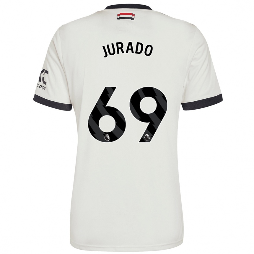 Niño Fútbol Camiseta Marc Jurado #69 Blanquecino Equipación Tercera 2024/25 Argentina